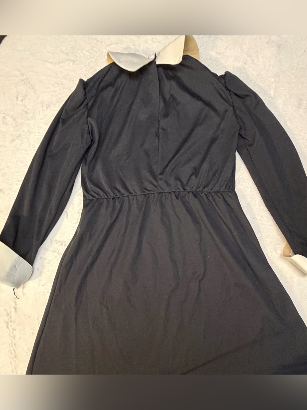 Bundle Wednesday Addams Dress with Wig and Thing - Picture 3 of 8